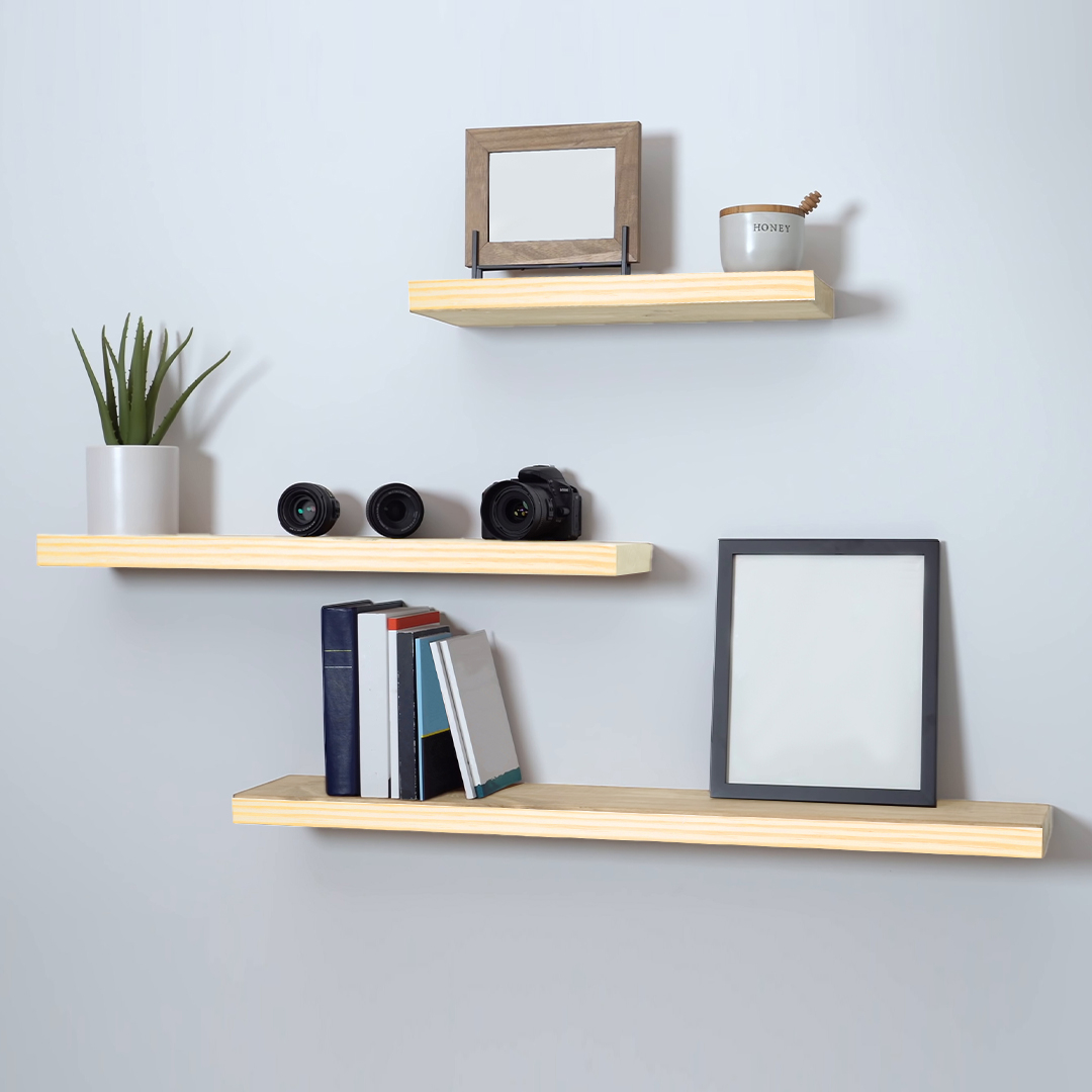 25 off on Homefy Floating Shelf in Natural OneDayOnly