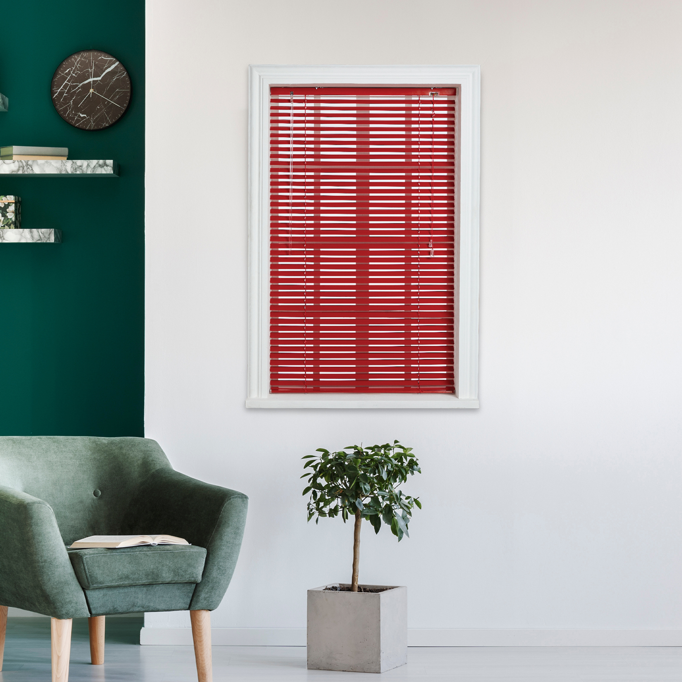25 off on 2x Red Aluminium Blinds OneDayOnly