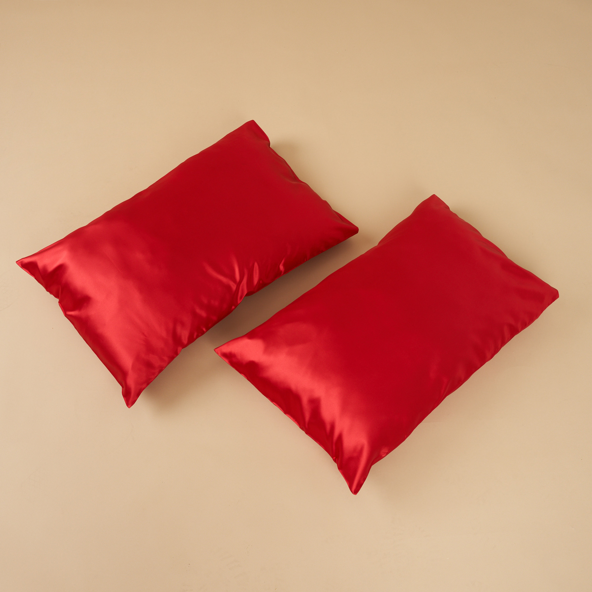 40 off on Zanya 2x Red Satin Pillow Slips OneDayOnly
