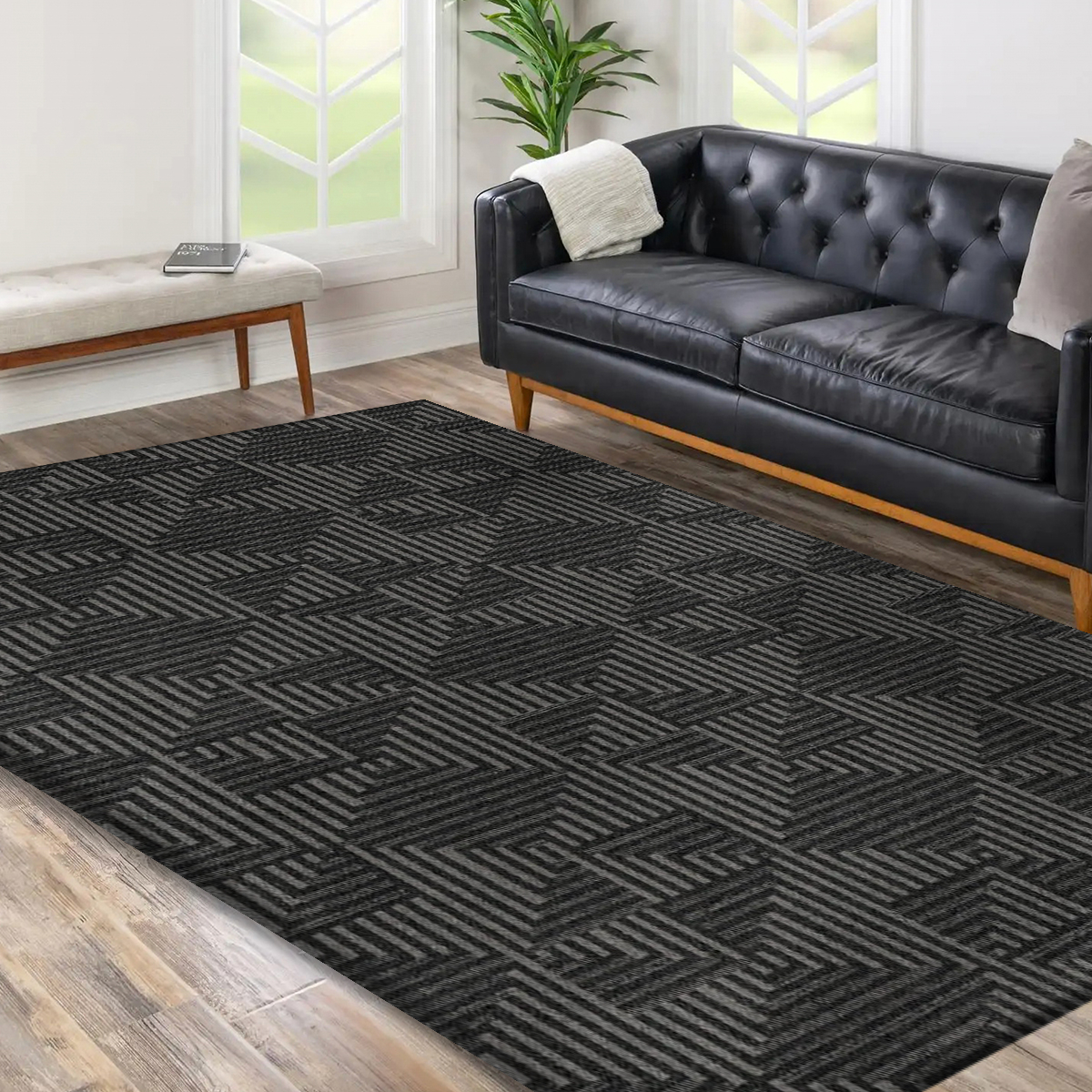 63 off on Dark Grey Microfibre Play Rug OneDayOnly