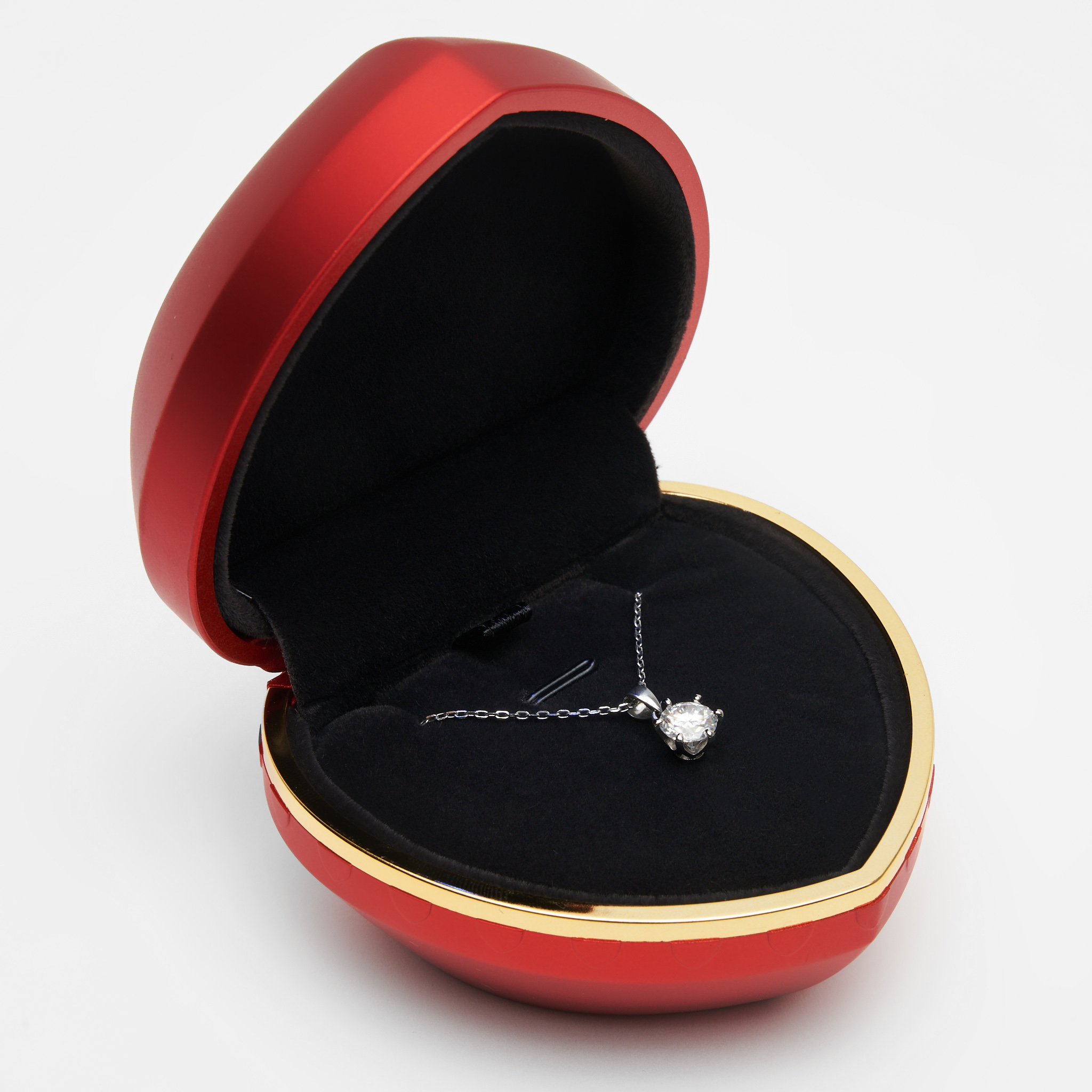 925 Sterling Silver 1ct Moissanite Leah Necklace