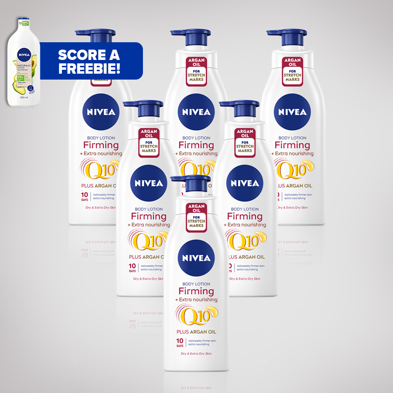 25 off on 6x 400ml Q10 Argan Oil Body Lotions OneDayOnly