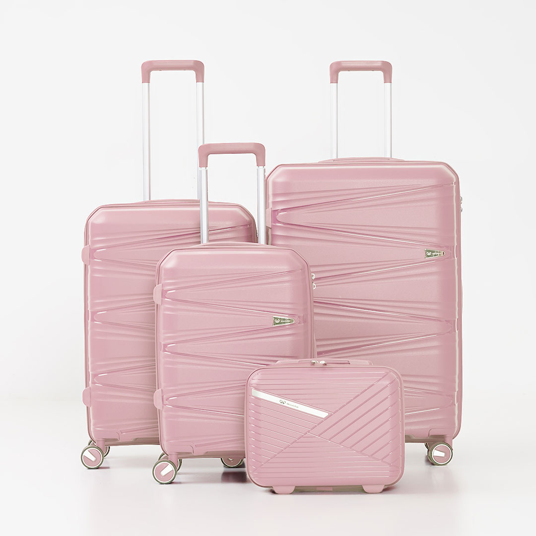 Pink discount suitcase set