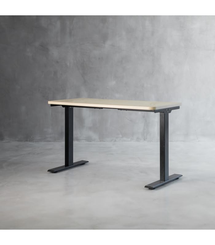 Axon Standing Desk - White & Natural - 1.2m