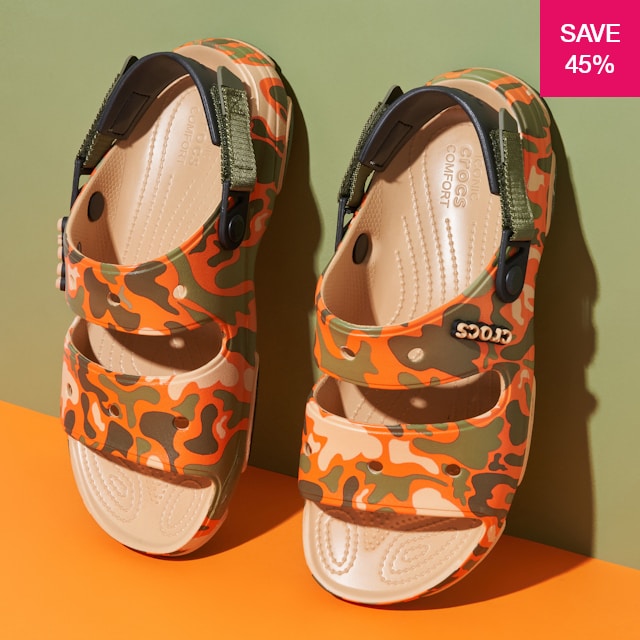 45% off on Crocs™ Unisex Classic Camo Sandals | OneDayOnly