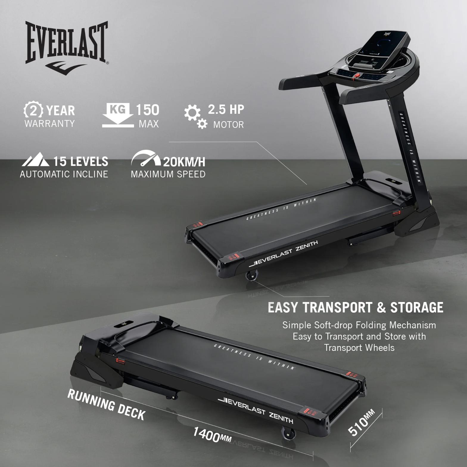 R4,000 off on Everlast Zenith Treadmill | OneDayOnly