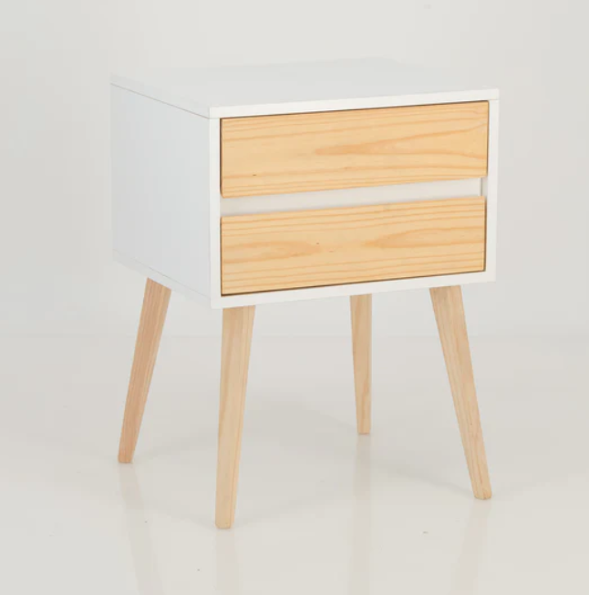 2 Drawer - White