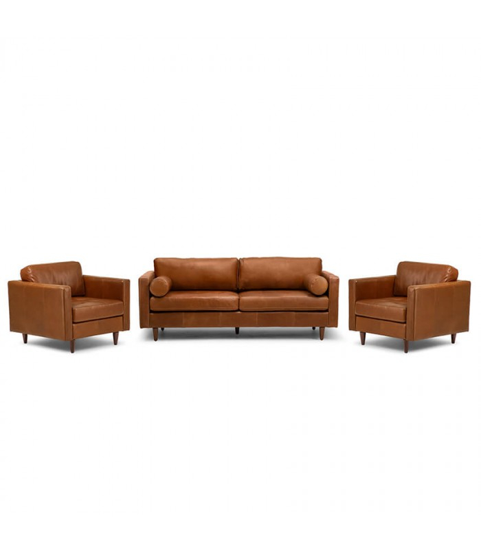 R3,000 off on Hoffmann Tan Leather Lounge Suite OneDayOnly