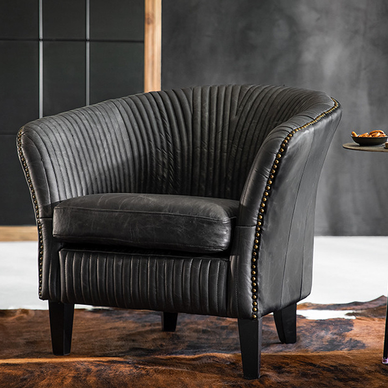 R1,100 off on Serena Leather Studded Armchair OneDayOnly