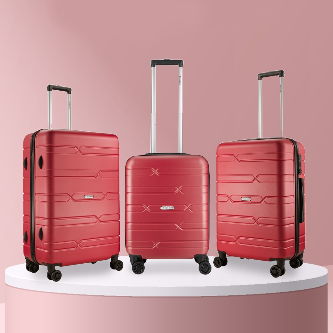 31 off on 3Piece Red Bondi Luggage Set OneDayOnly