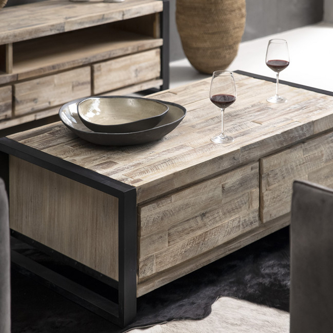 Solid Acacia Wood Coffee Table