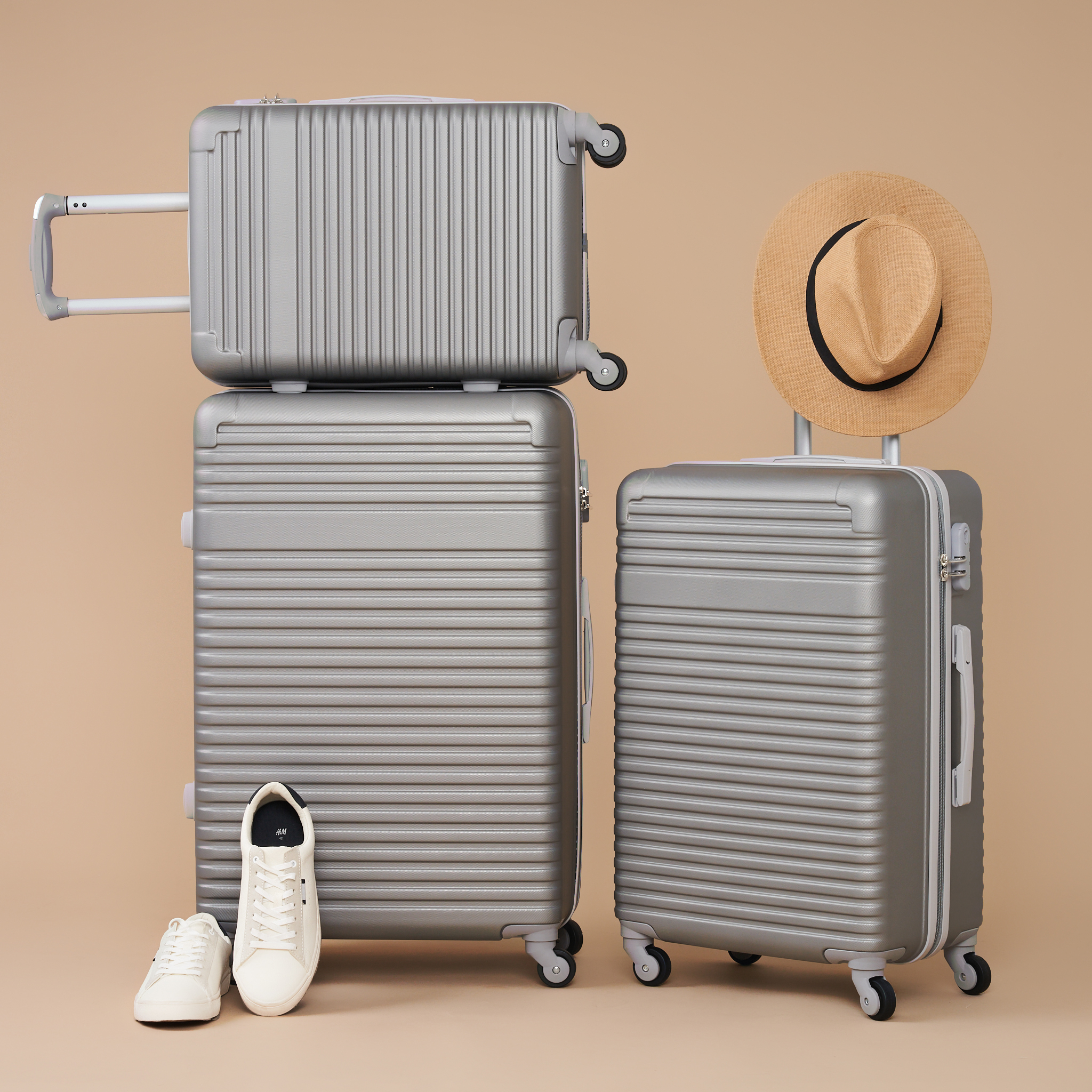 Cotton Candy Hardshell 3 Piece Suitcases