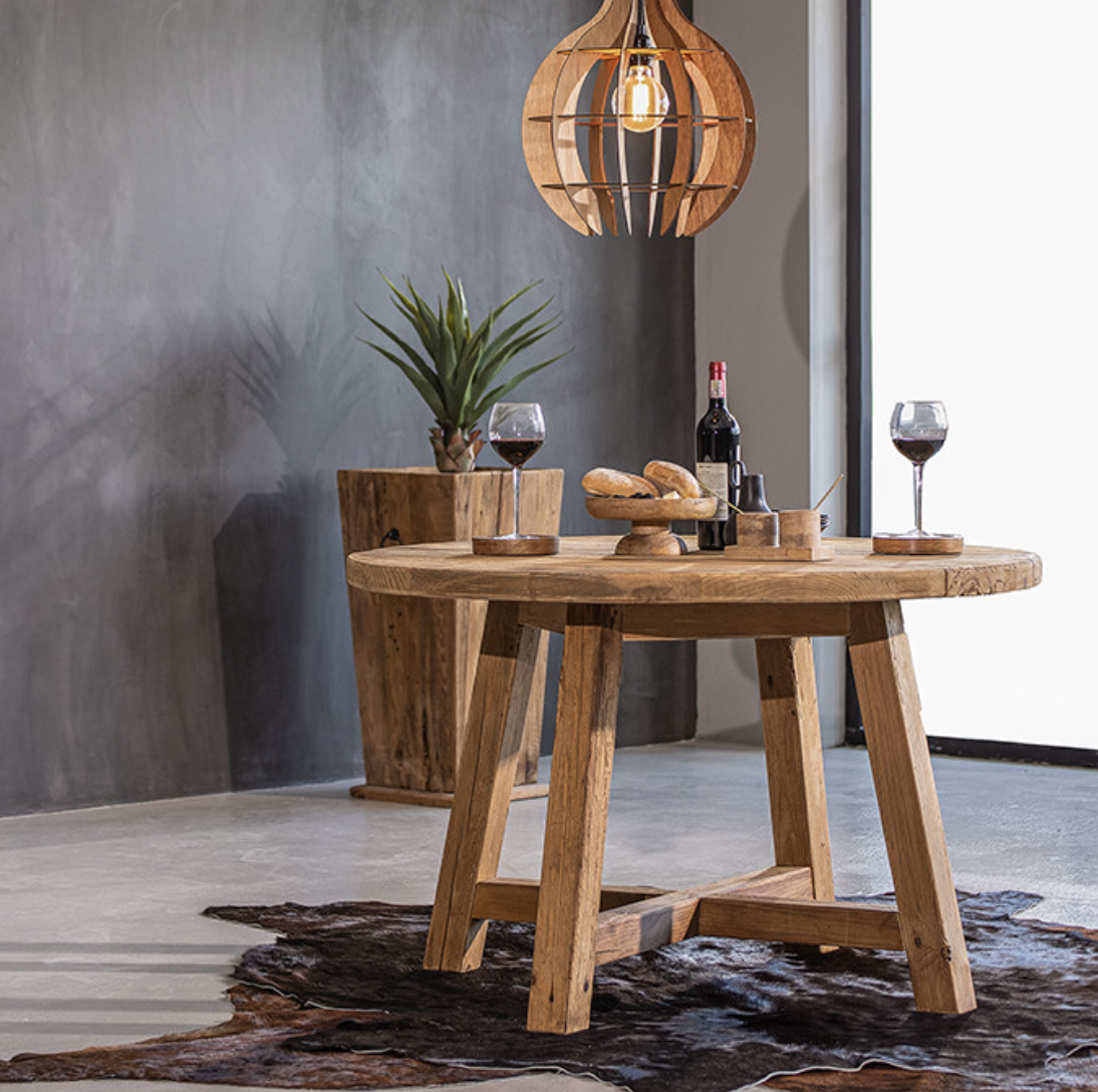 Reclaimed Pine Round Dining Table