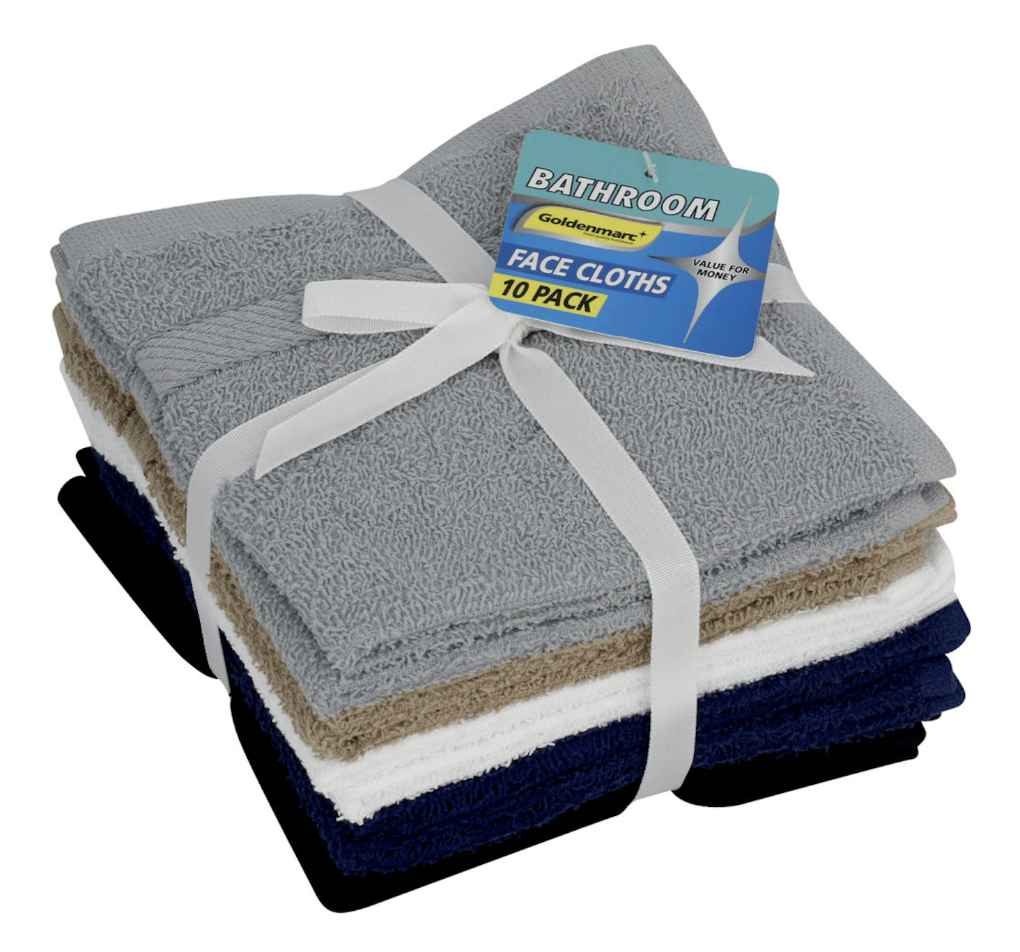 GoldenMarc 10Piece Neutral Face Cloth Set OneDayOnly