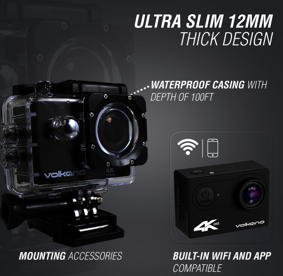 33% off on VolkanoX Full 4K Action Camera OneDayOnly