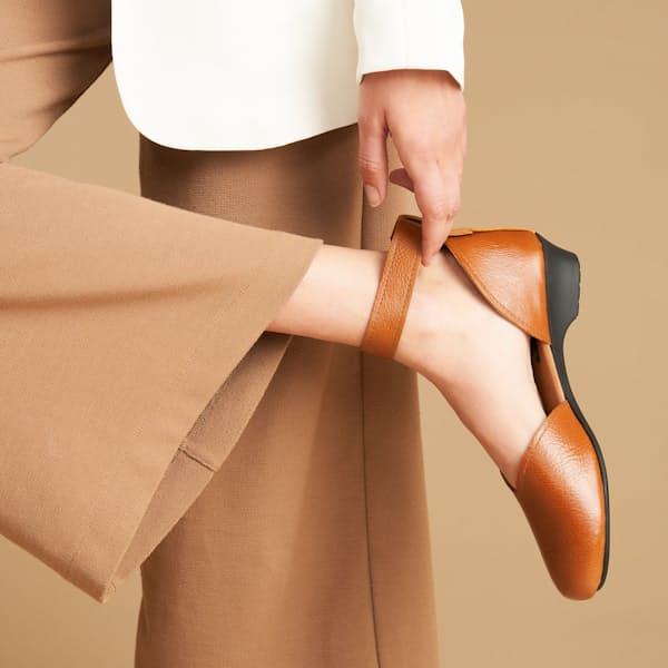 Ladies Genuine Leather Ruby Ankle Heels
