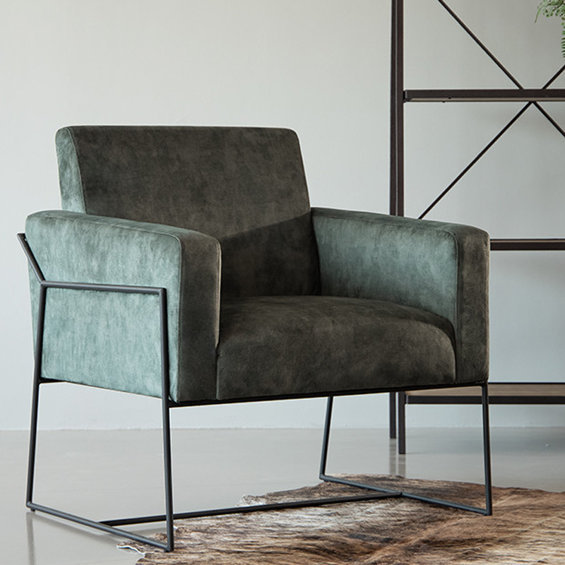 Contemporary Velvet Armchair