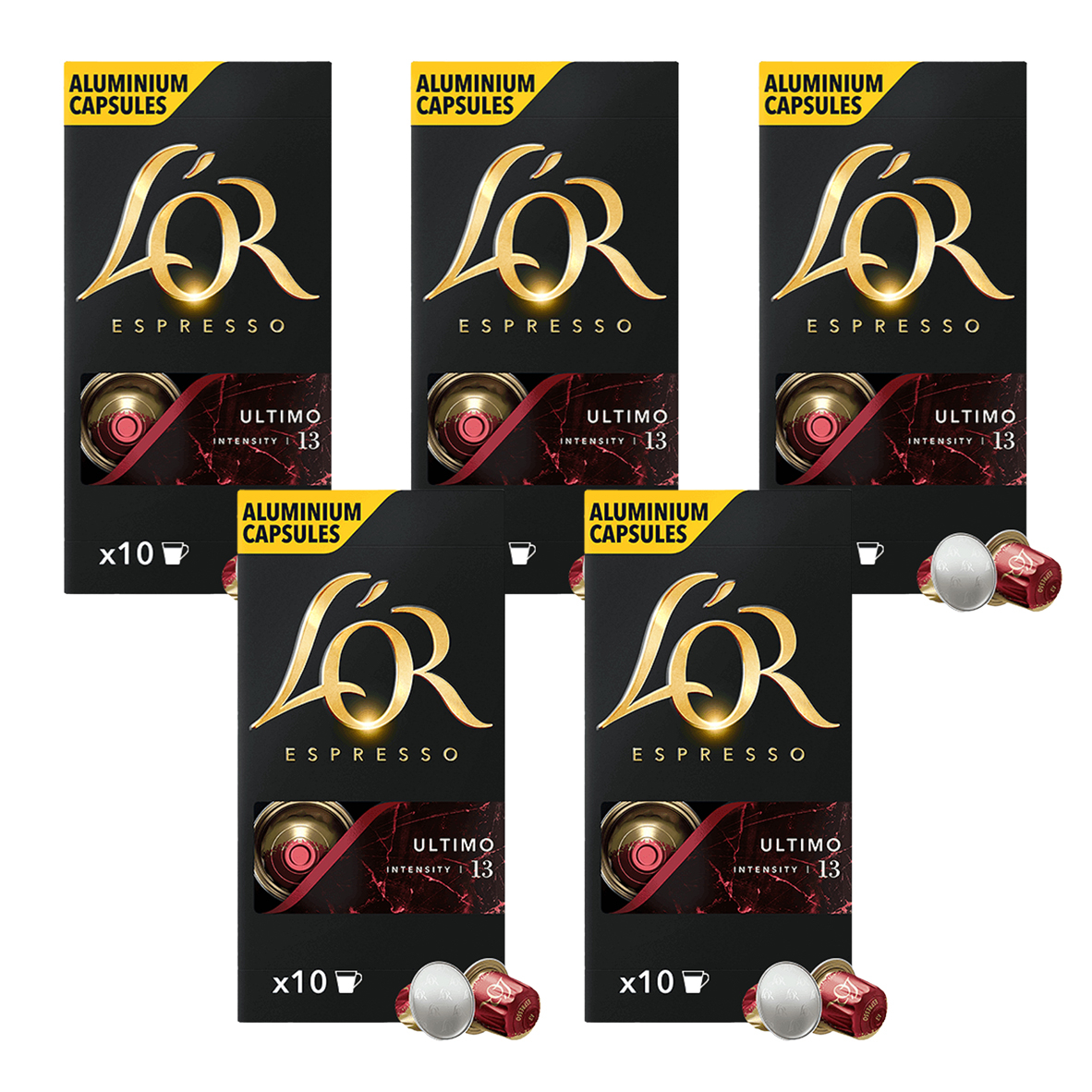 5x 10's Nespresso Compatible Aluminium Coffee Capsules