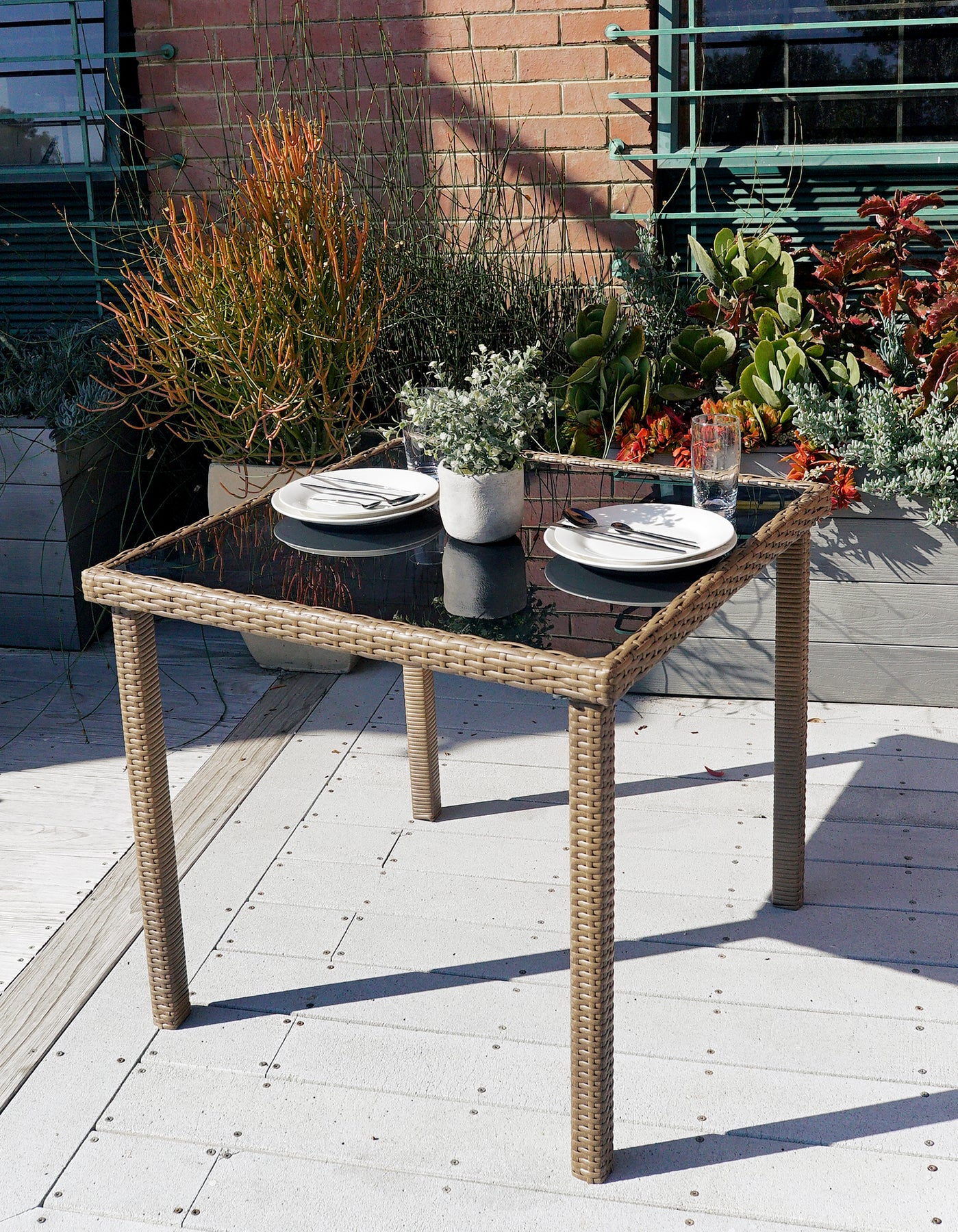 50 off on Brown Wicker Design Sanctuary Table OneDayOnly