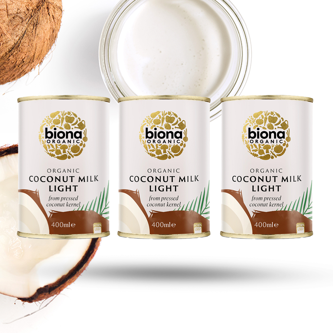 21 off on Biona 3x 400ml Light Coconut Milk OneDayOnly
