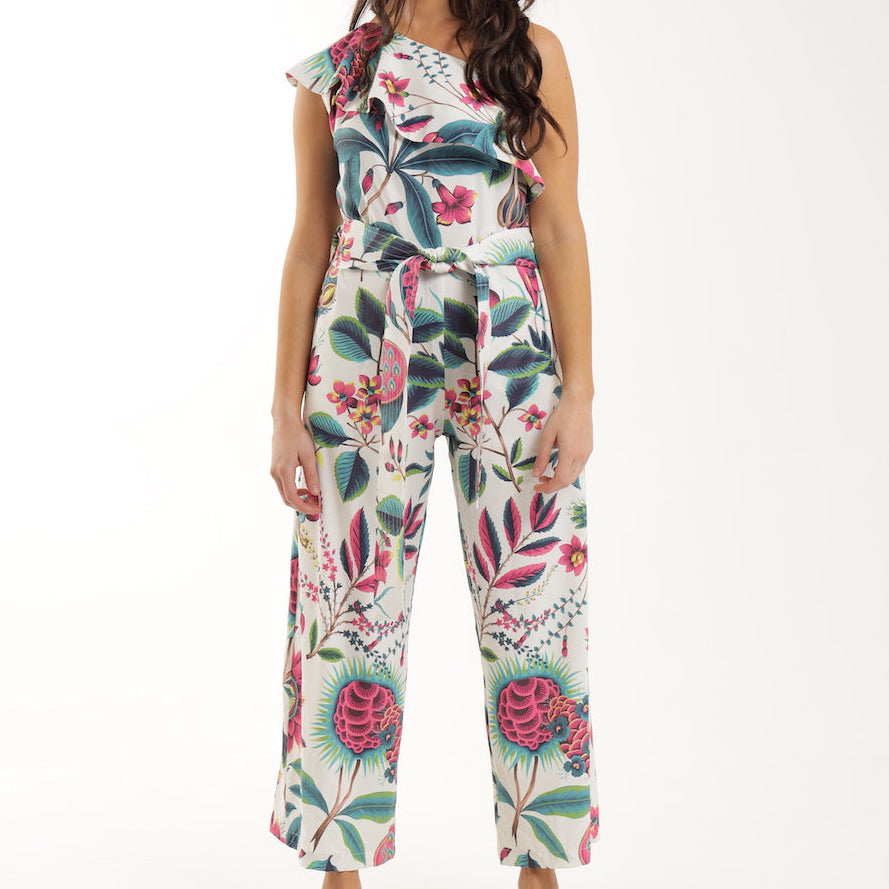 57% off on MUZE Ladies Floral Ruffle Jumpsuit | OneDayOnly