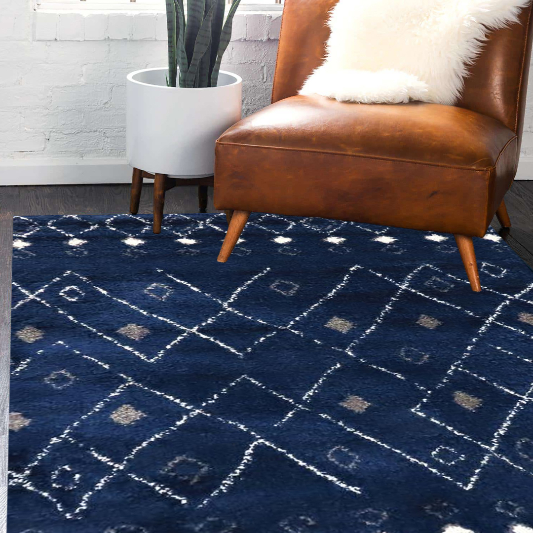 38 off on Sailor Blue Royal Nomadic Shaggy Rug OneDayOnly