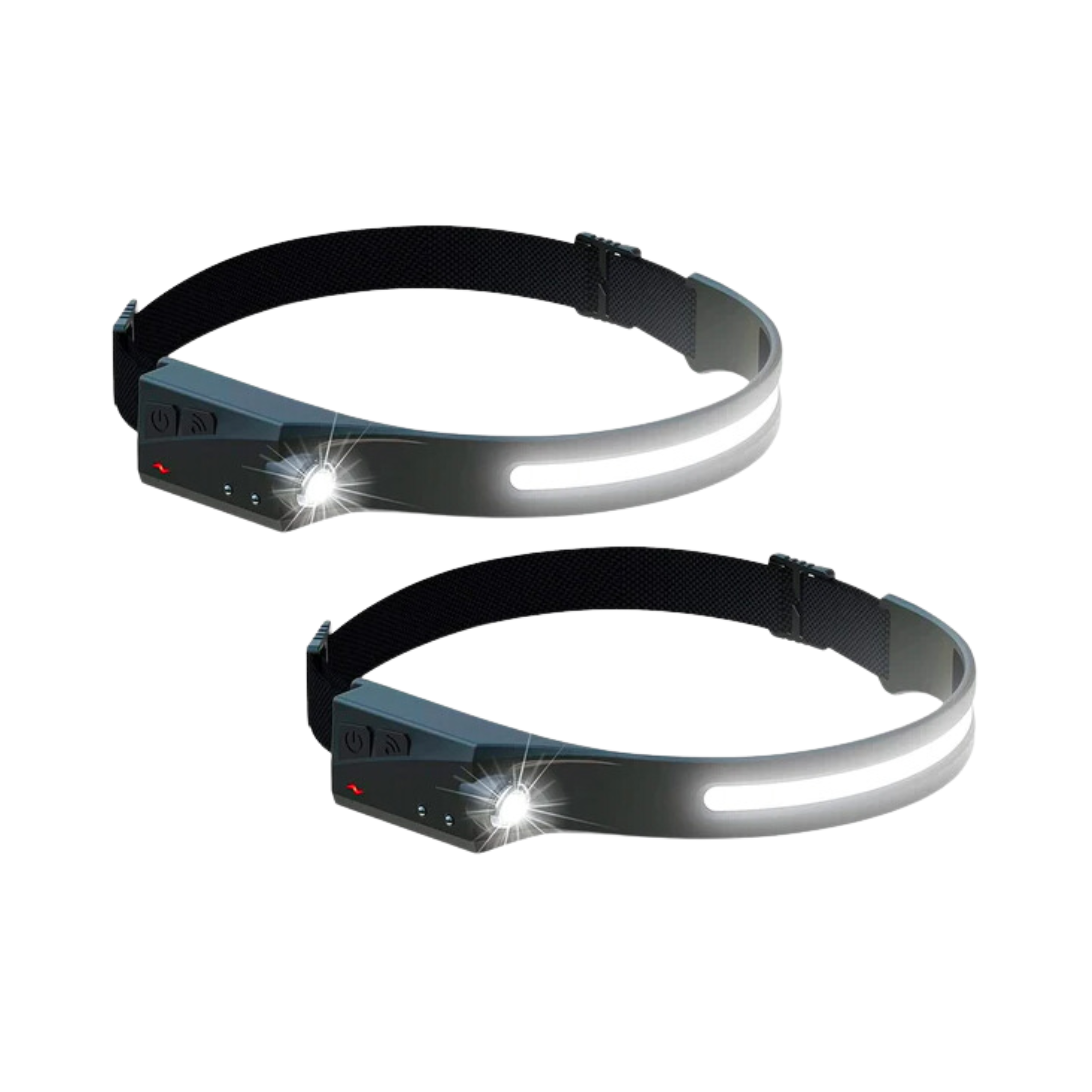 2x Waterproof Motion Sensor COB Headlamps with 5 Lighting Modes