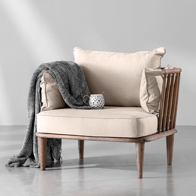 Taupe Modern Armchair