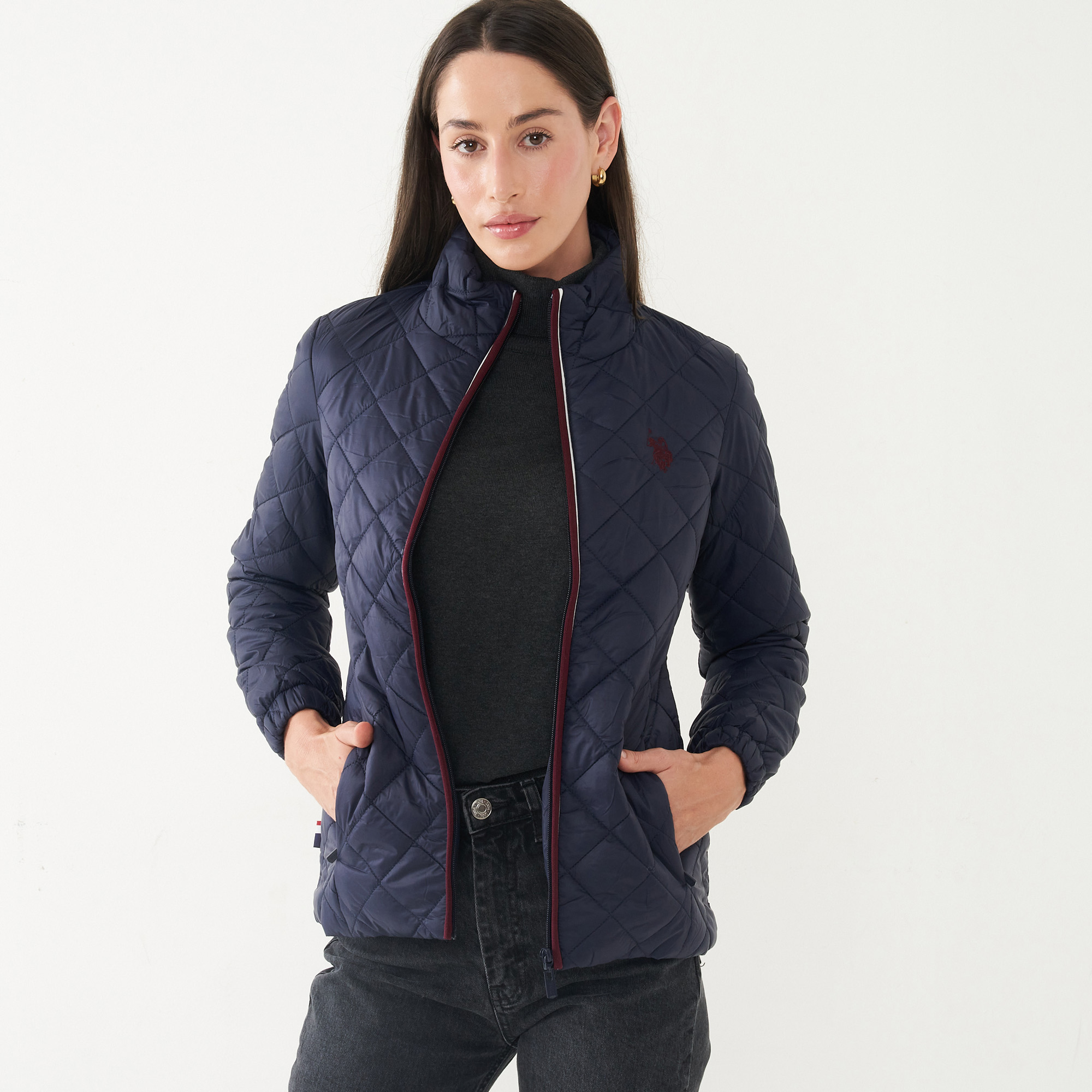 MAINE NEW ENGLAND Ladies Blue Quilted Jacket Size UK 12 £9.99 - PicClick UK