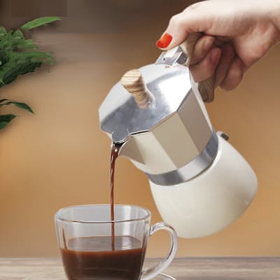 150ml or 300ml Retro Espresso Moka Pot