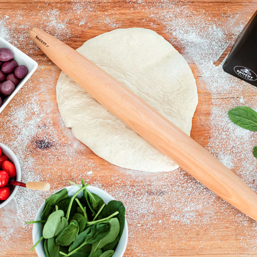 Natural Bubinga Wood French Rolling Pin - 15.75 Inches, No Wax Or Paint, For Baking Bread, Pizza & Pastry