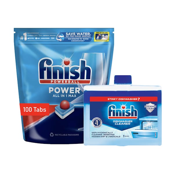 All In One Auto Dishwashing Tablets 100's + Machine Cleaner 250ml