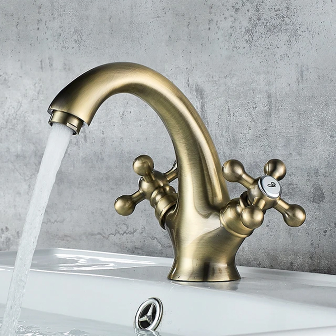 Brushed Victorian Basin Mixer