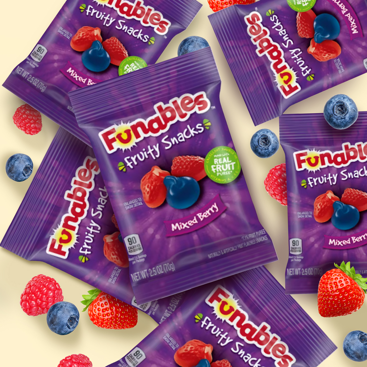 16% off on 6x 70g Mixed Berry Fruity Snacks | OneDayOnly