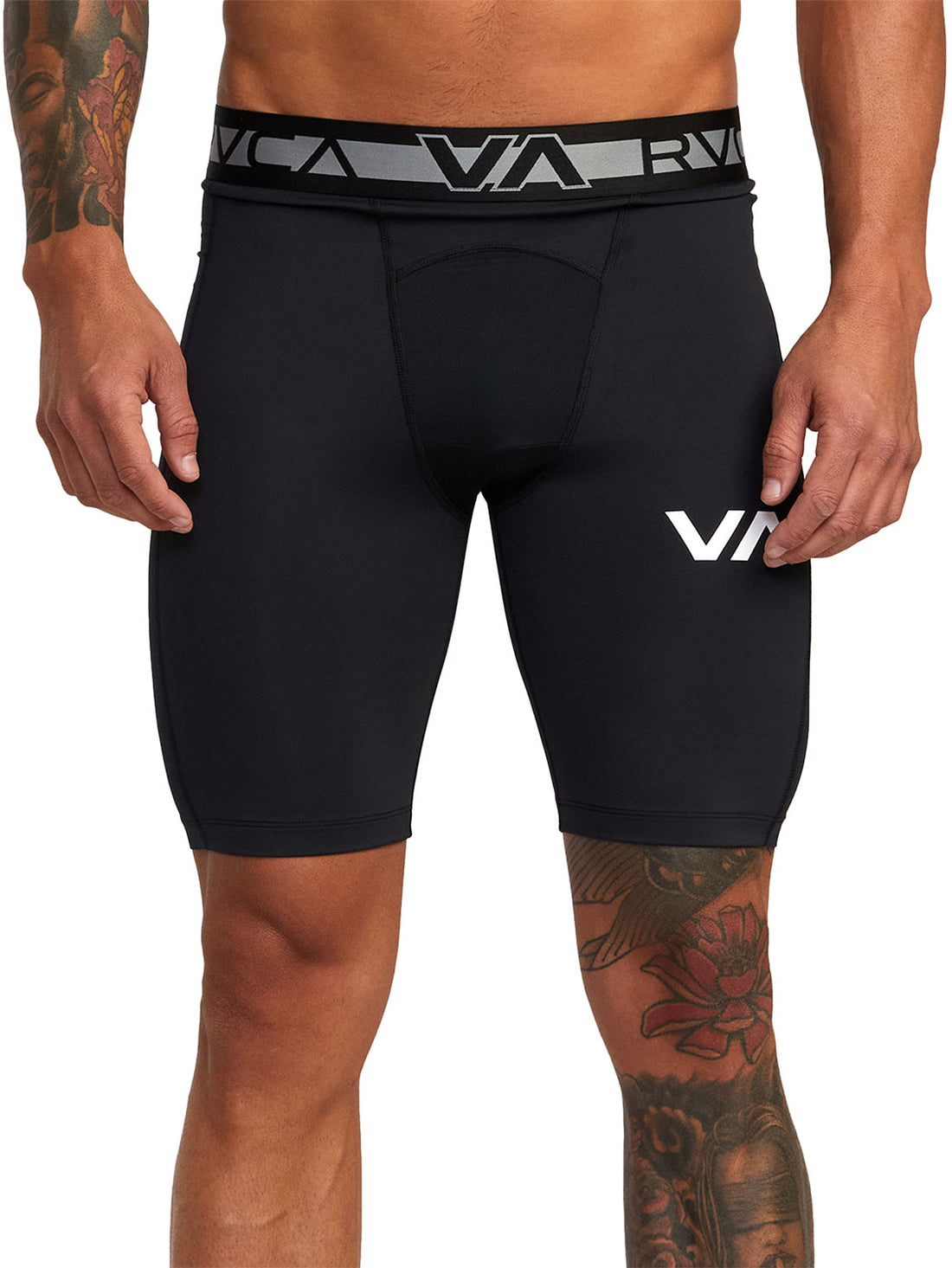 33 off on RVCA Men's Black Compression Shorts OneDayOnly