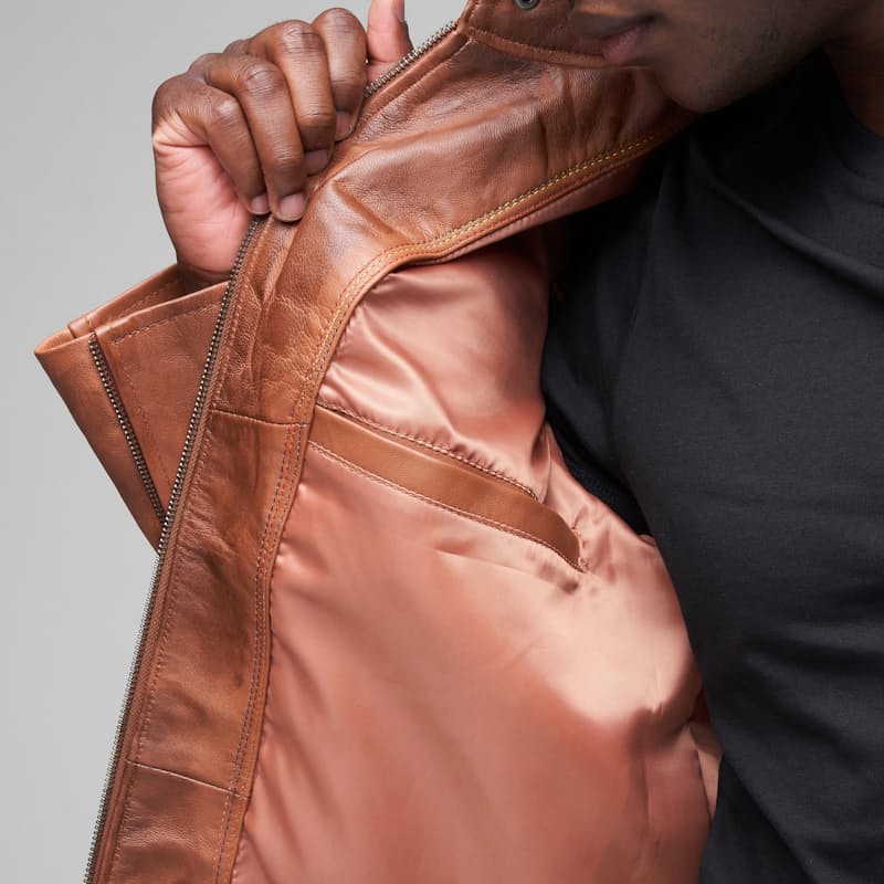 Men's Billy-J Black Leather Jacket- Supreme Leather