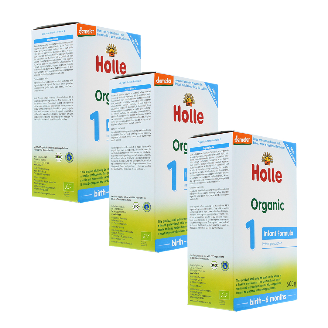 Holle 3x 500g Organic Infant Formulas OneDayOnly