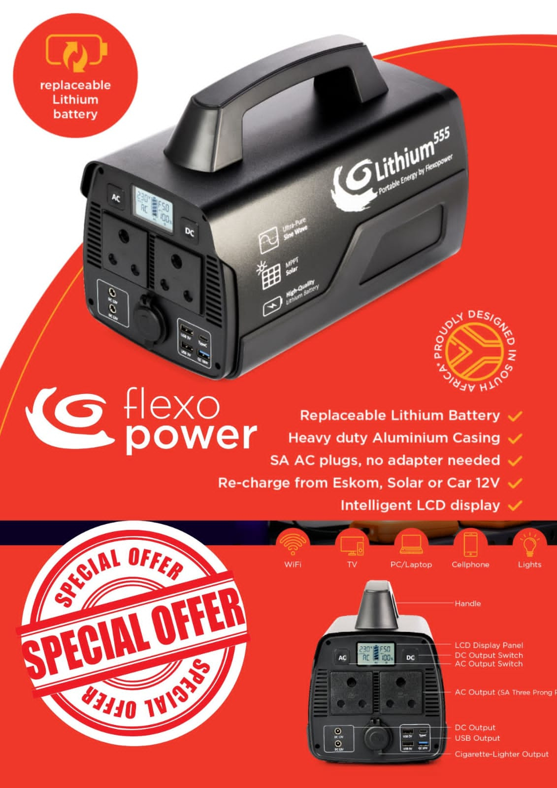 R3,000 off on 500W 555Wh Power Station | OneDayOnly