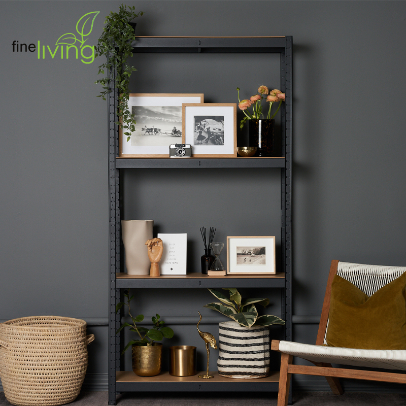 42 off on 4Tier Heavy Duty Matte Black Steel Shelf OneDayOnly