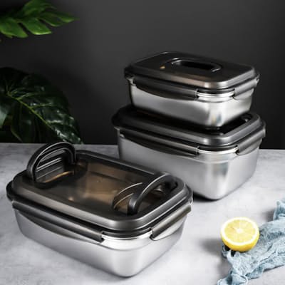 3.8L or 7.5L Jumbo Multi Purpose Stainless Steel Leakproof Storage Container