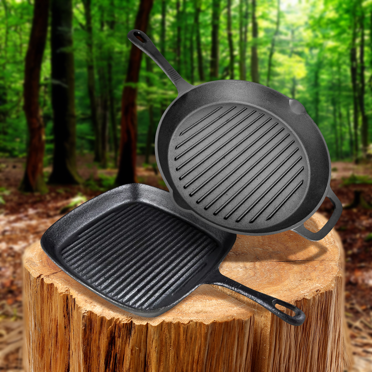 50% off on 24 or 28cm Cast Iron Griddle Pan | OneDayOnly