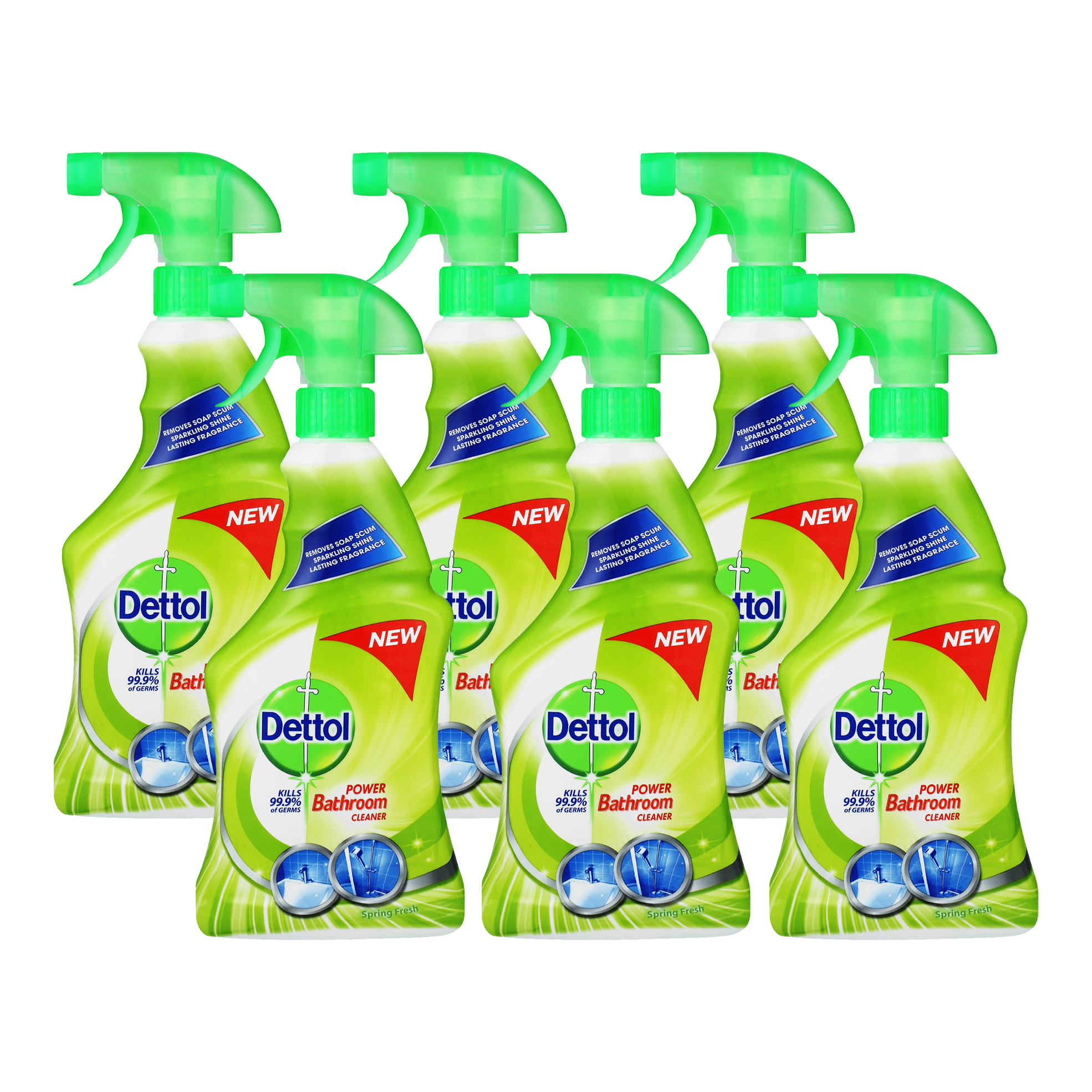 6x 500ml Spring Fresh Bathroom Cleaners