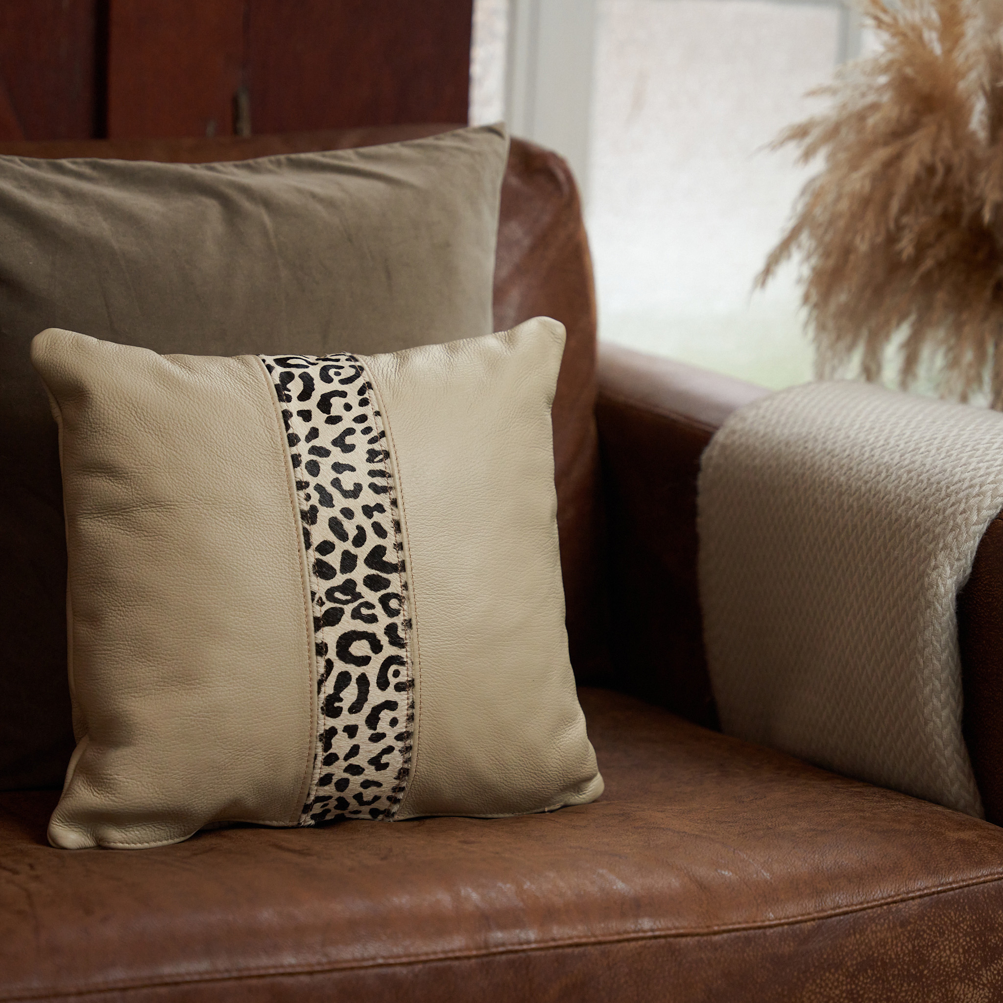 37 off on Leather Animal Print Scatter Cushion OneDayOnly