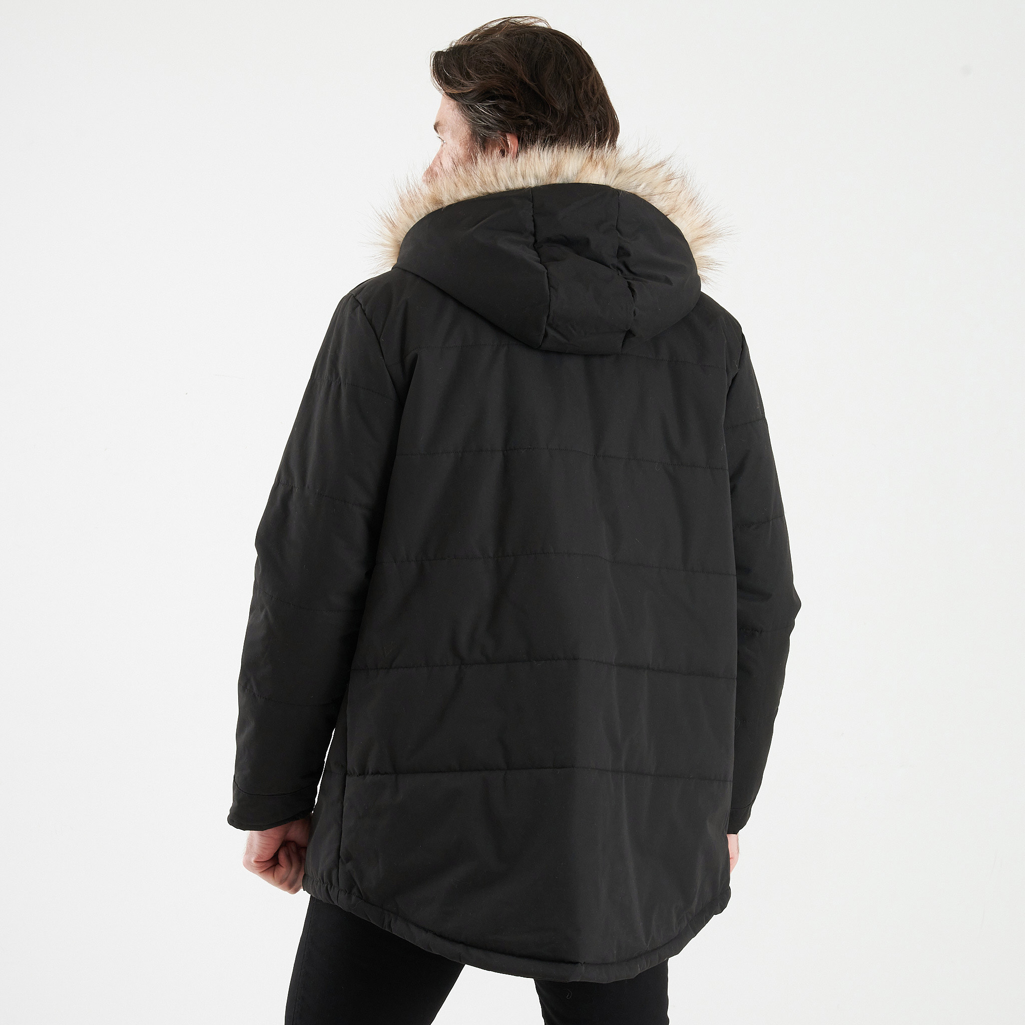 New look traditional 2025 parka jacket in black