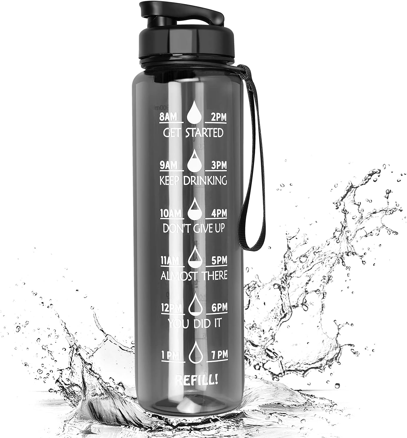 36 off on 1L Motivational Timer Water Bottle OneDayOnly