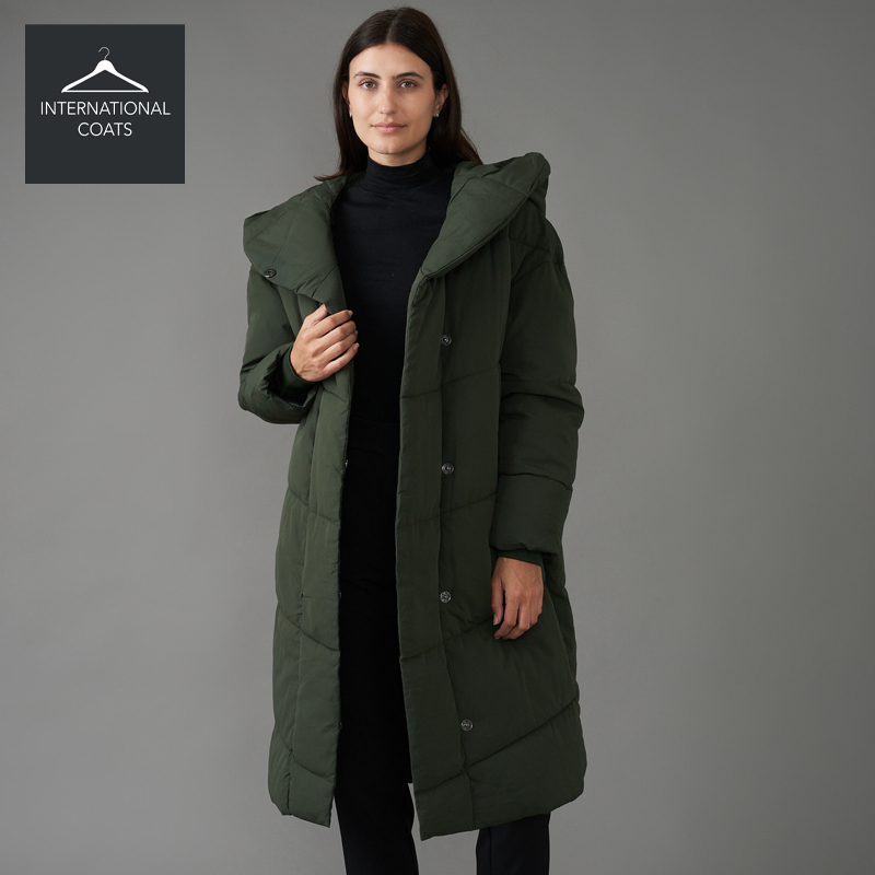 54 off on Ladies Long Quilted Duvet Jacket OneDayOnly