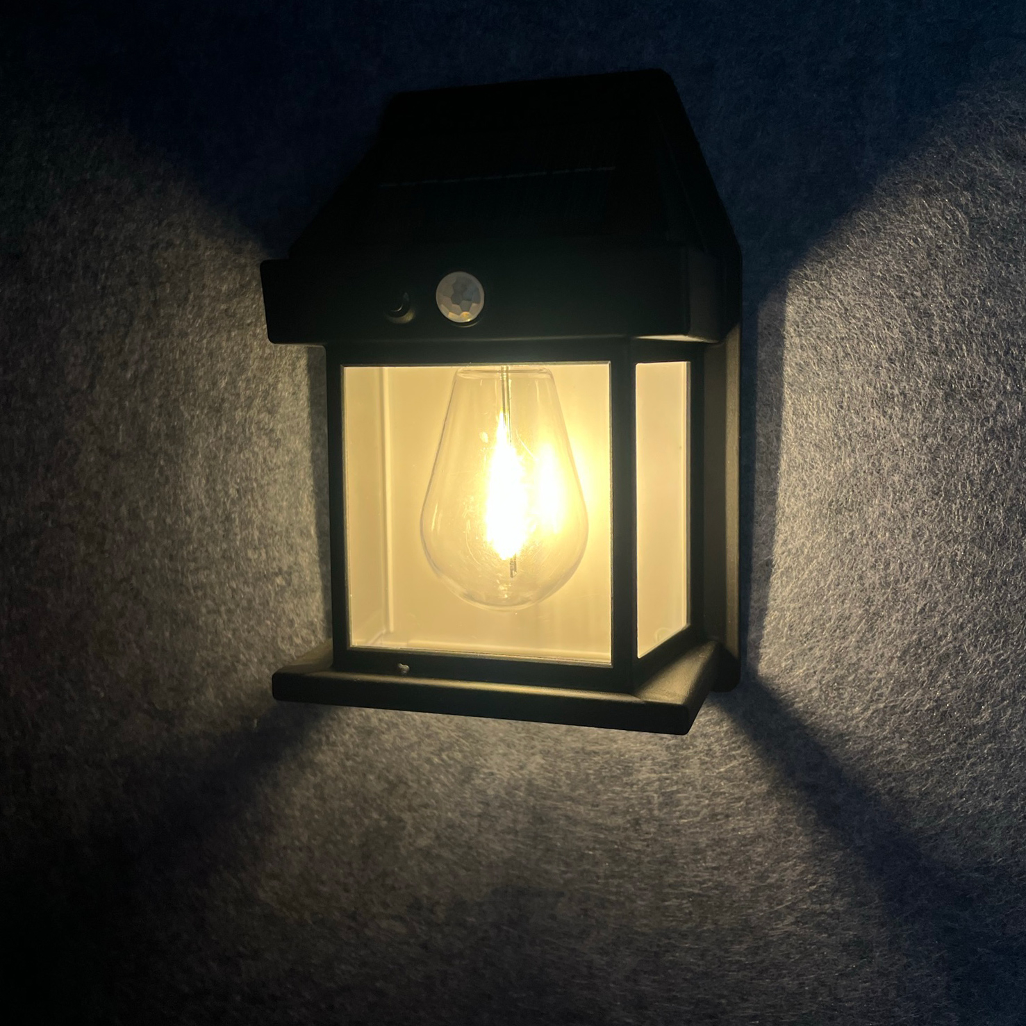2x Solar Waterproof Wall Lights with Motion Sensor