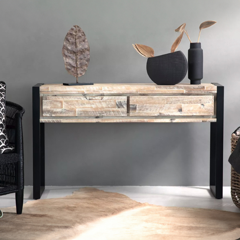 Solid Acacia Wood Console Table