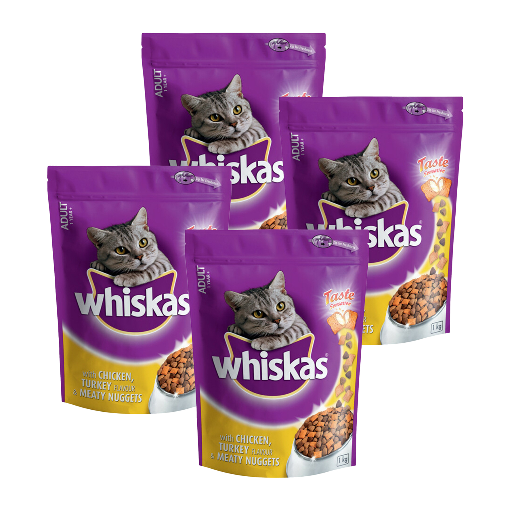 15 off on Whiskas 4x 1kg Dry Foods OneDayOnly