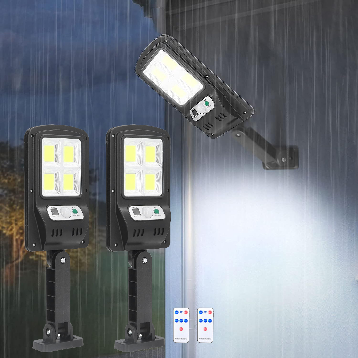 42 off on 2x Solar Outdoor Lights + Remote OneDayOnly